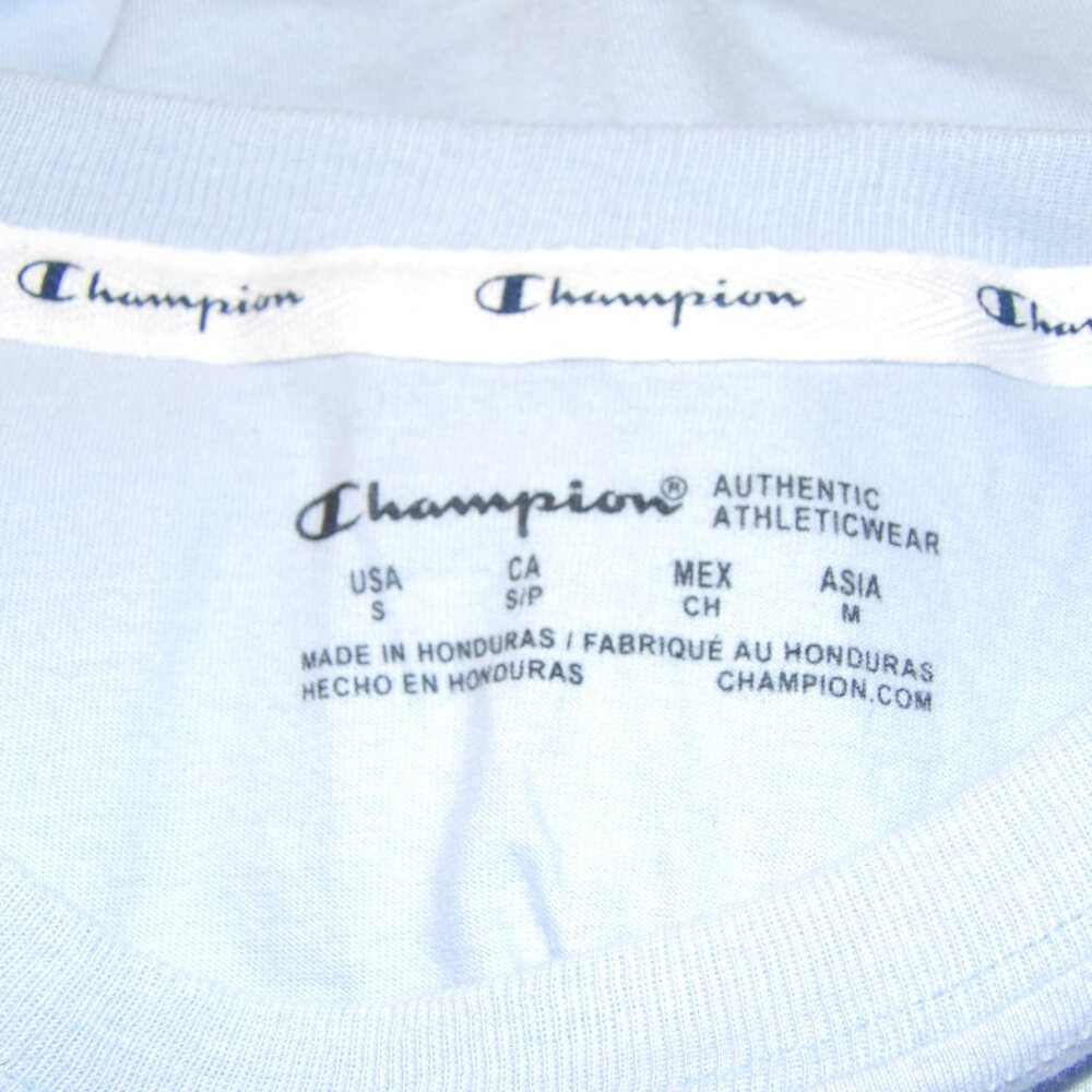 Light Blue Champion Tee Shirt Size Small - Picture 5 of 5